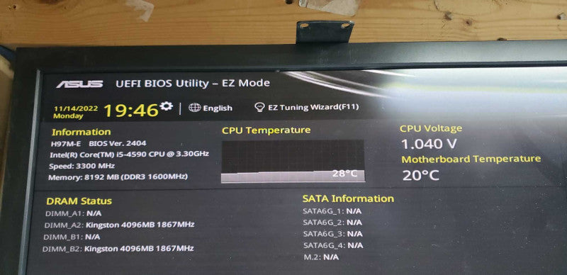 Custom PC Core i5-4590 @ 3.30ghz / 8gb ram / H97M-E Motherboard see notes #