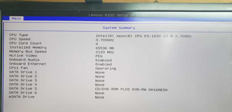 Lenovo Thinkstation P500 Xeon E5-1630 V3 @ 3.70ghz / 64gb ram/ quadro K4200 #