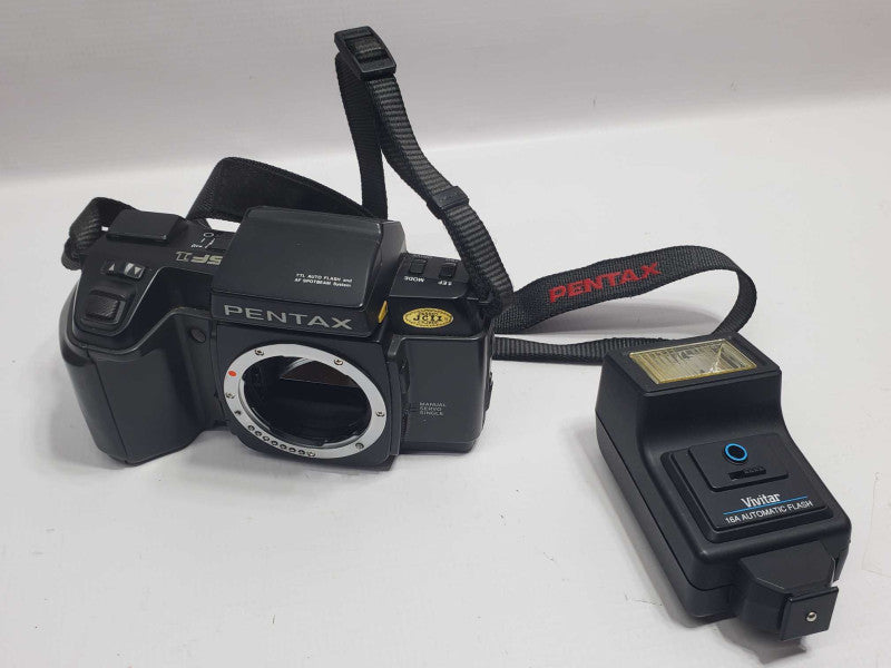 PENTAX SF1 35mm Camera with Vivitar 16A Flash (AS-IS) |
