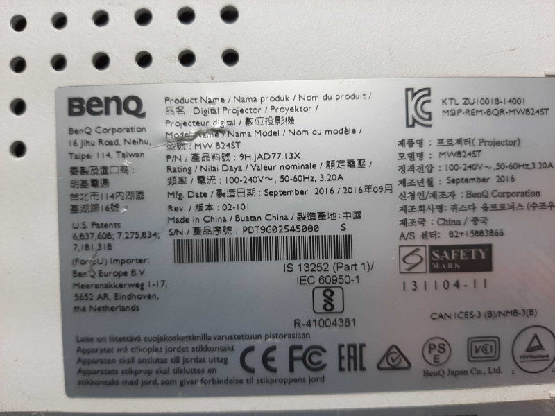 BenQ MW824ST 1080P VGA/HDMI Projector 700 Lamp Hours +