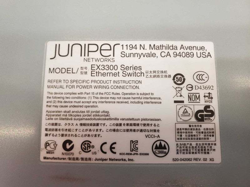 Juniper EX3300-24T Ethernet Switch  (
