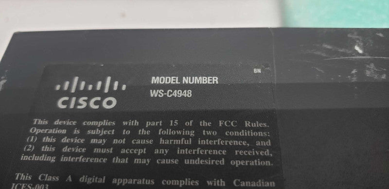 Cisco Catalyst WS-C4948 48-Port Network Switch w/ 2x PSU / FACT RESET #
