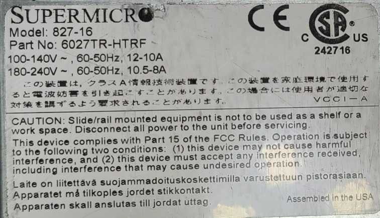 SuperMicro 2U X9DRT 4x Blade Server 2x Xeon E5-2643 3.3GHz 32GB RAM 2xPSU  $