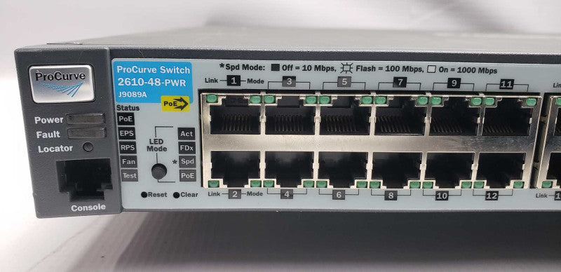 HP ProCurve Switch 2610-48-PWR J9089A 48x port PoE Switch / FACT.RESET #