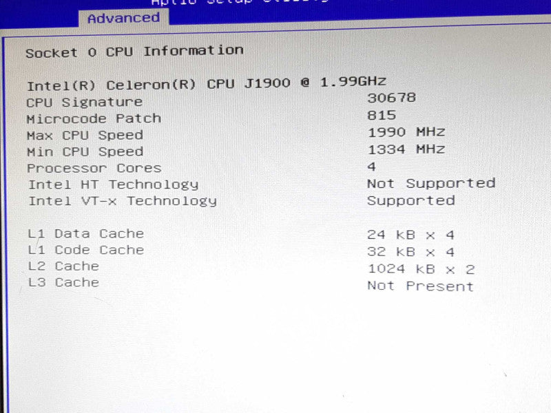 Black box Industrial PC Celeron J1900 @ 1.99GHz 4 GB RAM 120 GB SSD +