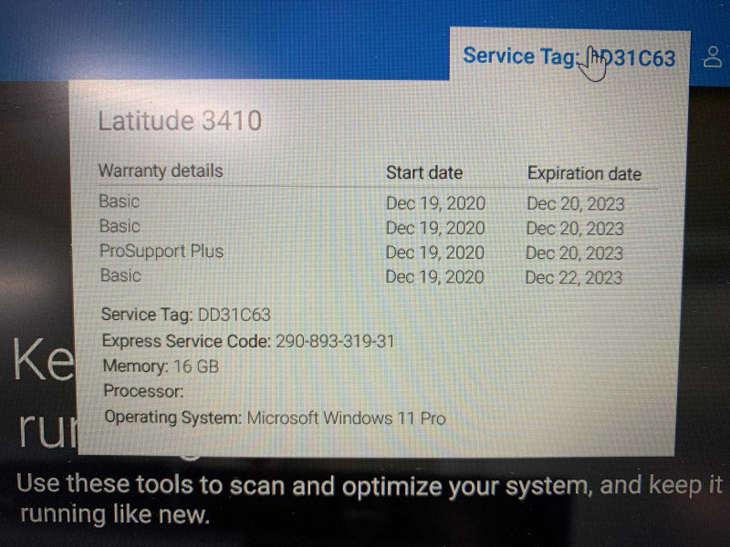 14\\" DELL Latitude 3410 with i7-10510U CPU 16GB RAM & 256GB SSD  -