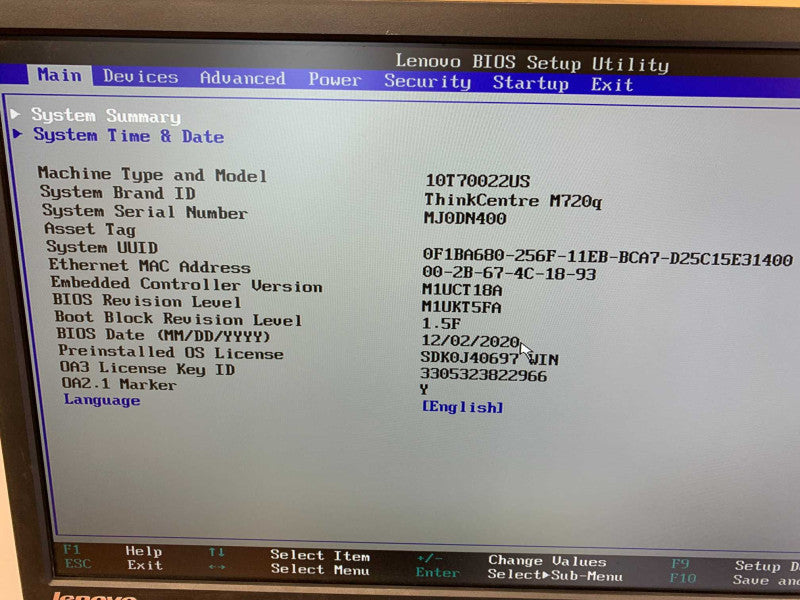 Lenovo M720q Tiny with i5-8400T CPU 16GB RAM & 480GB SSD  -