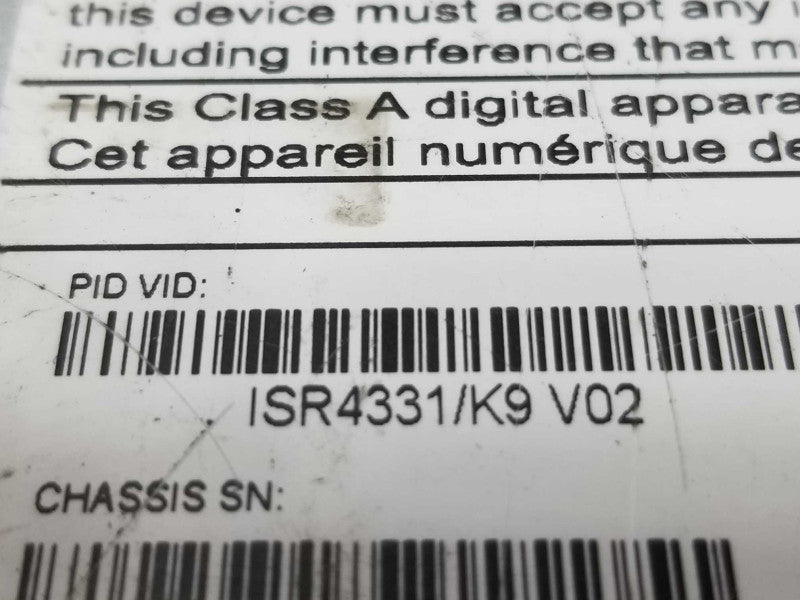 Cisco 4300 Series Integrated Services Router ISR4331/K9, AS-IS For Parts ~