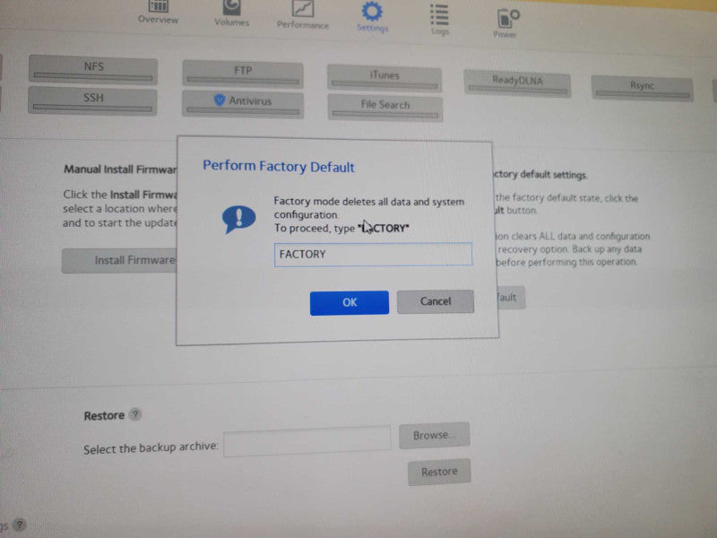 NetGear Advanced Network Storage RND-6C RN31600 1.5TB HDD _ Factory reset )