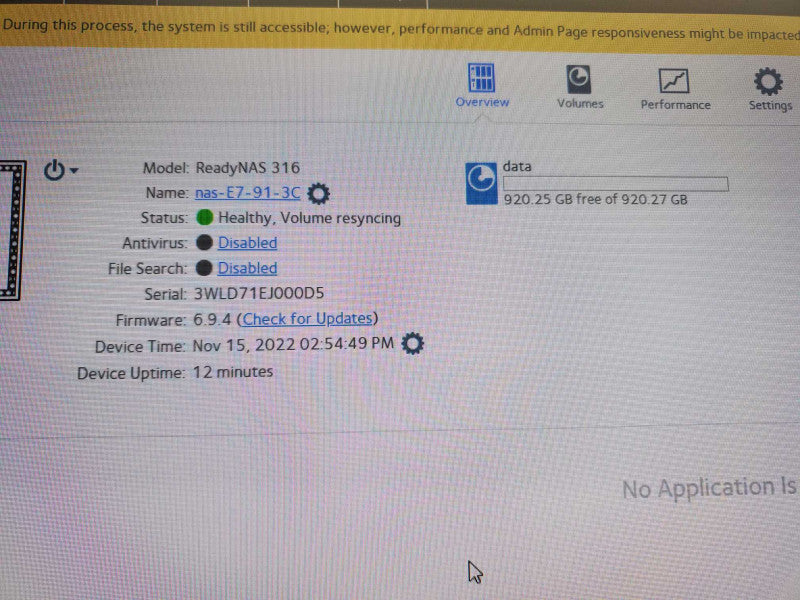 NetGear Advanced Network Storage RND-6C RN31600 1.5TB HDD _ Factory reset )