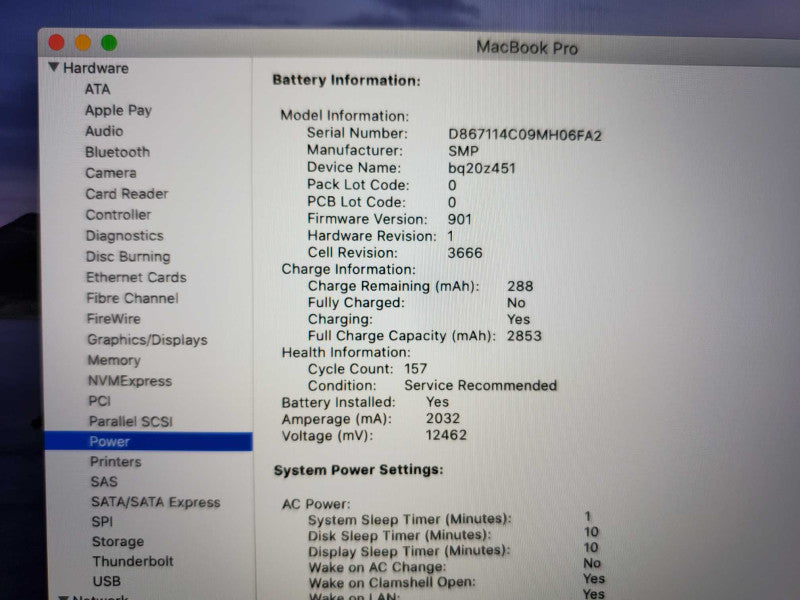 MacBook Pro 2016 13\\" Core i5-6360U @ 2.3 GHz 8GB Ram 250GB SSD *READ* (