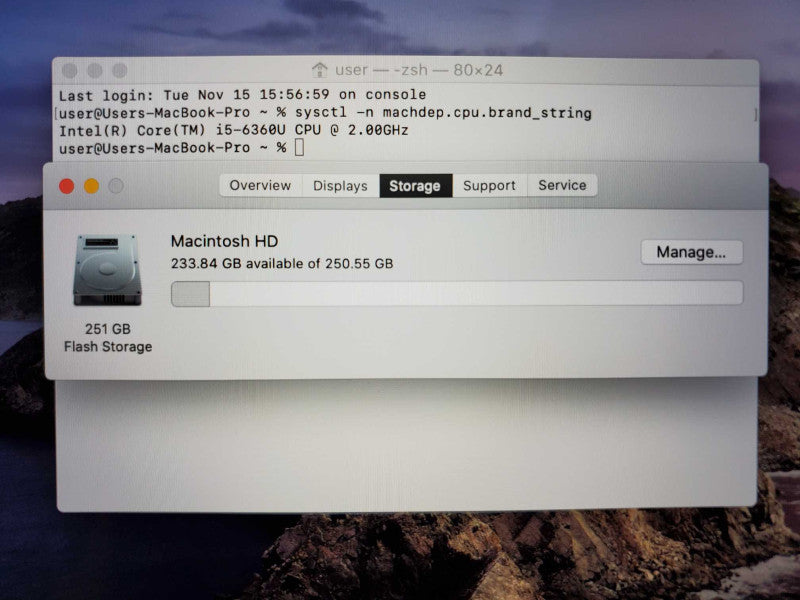 MacBook Pro 2016 13\\" Core i5-6360U @ 2.3 GHz 8GB Ram 250GB SSD *READ* (