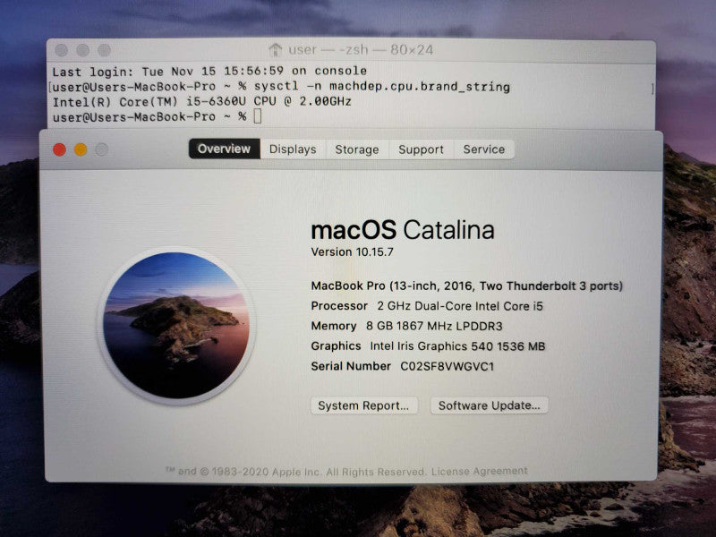 MacBook Pro 2016 13\\" Core i5-6360U @ 2.3 GHz 8GB Ram 250GB SSD *READ* (