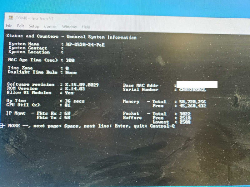 HP ProCurve 2520-24-PoE J9138A  24-Port PoE Gigabit Ethernet Network Switch  )