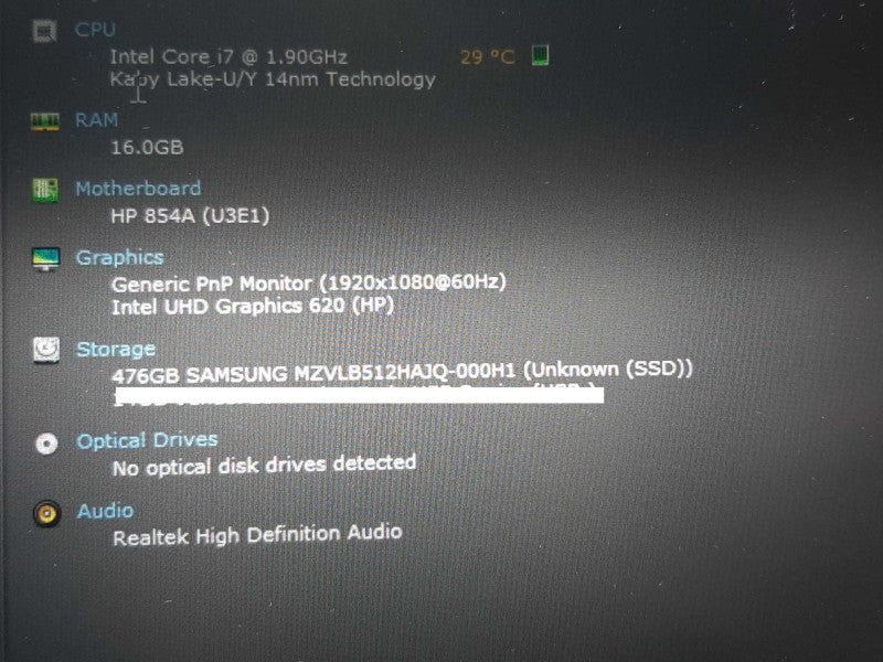 HP EliteBook 830 G6 13.3\\" i7-8665U @ 1.90GHz 16GB RAM 512GB SSD +