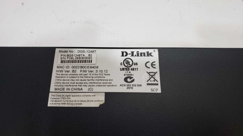 D-Link DGS-1248T Web Smart 48-Port 10/100/1000 Gigabit Ethernet SFP Switch [