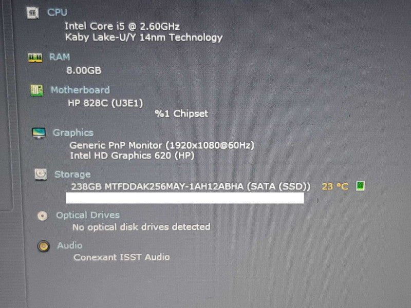 HP EliteBook 840 G4 14.2\\" i5-7300U @ 2.60GHz 8 GB RAM 256GB SSD +