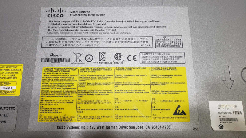 Cisco ASR1001 Aggregation Services Router [