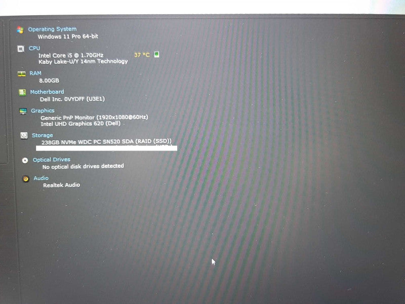 DELL Latitude 5590 15.5\\" i5-8350U @ 1.70GHz 8GB RAM 238GB SSD +