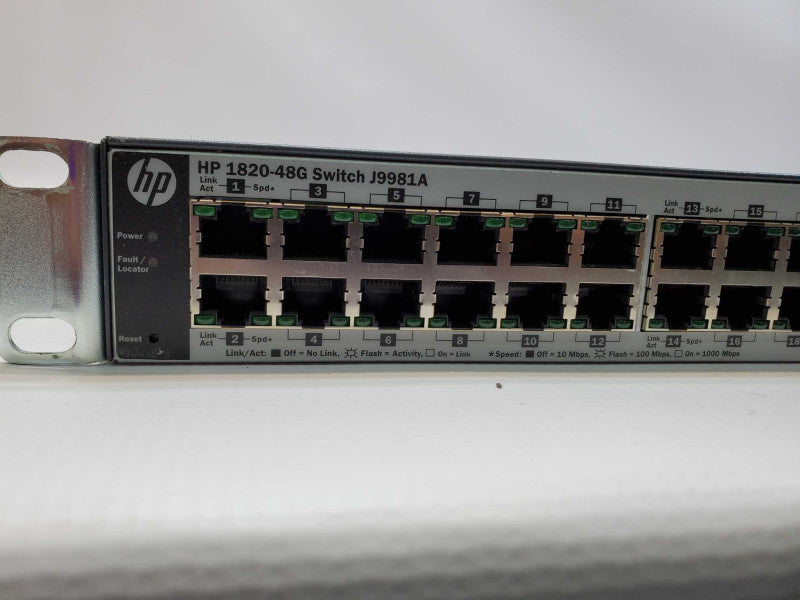 HP HPE 1820-48G J9981A 48 Port Managed Ethernet Switch with ears (