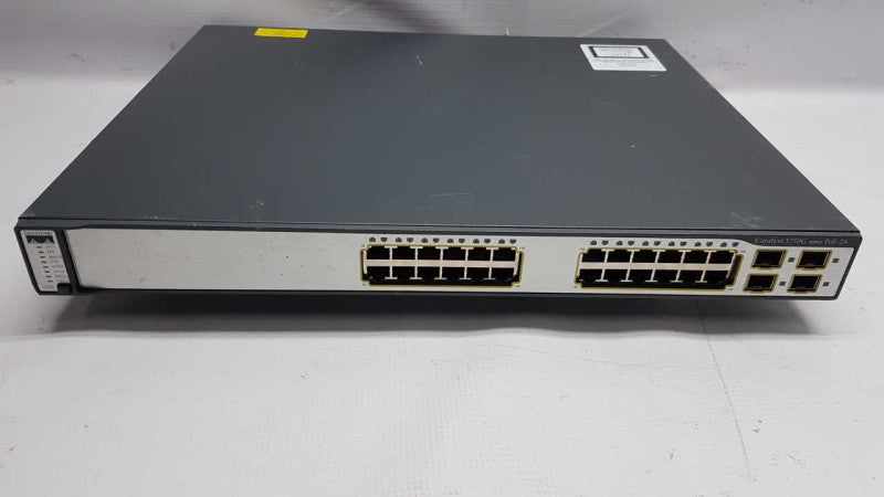 Cisco Catalyst WS-C3750G-24PS-S 24x port gigabit PoE Switch #