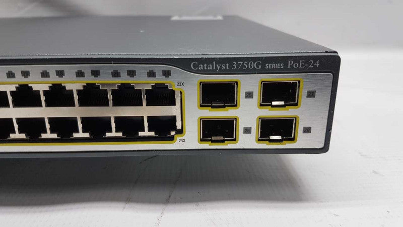 Cisco Catalyst WS-C3750G-24PS-S 24x port gigabit PoE Switch #