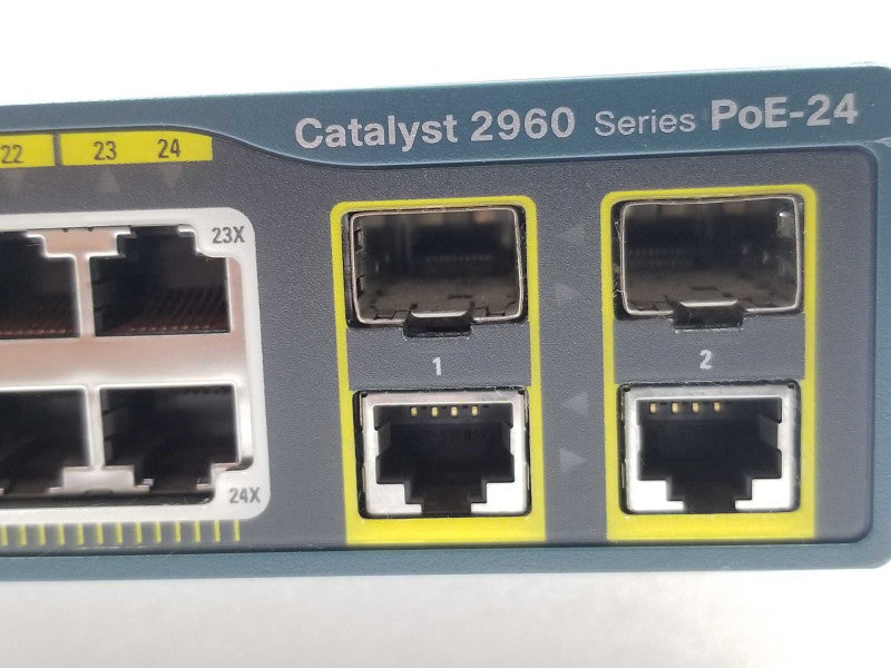 Cisco WS-C2960-24PC-L 24 Port POE Switch Dual Gigabit Uplinks, FCTY RESET, QTY ~