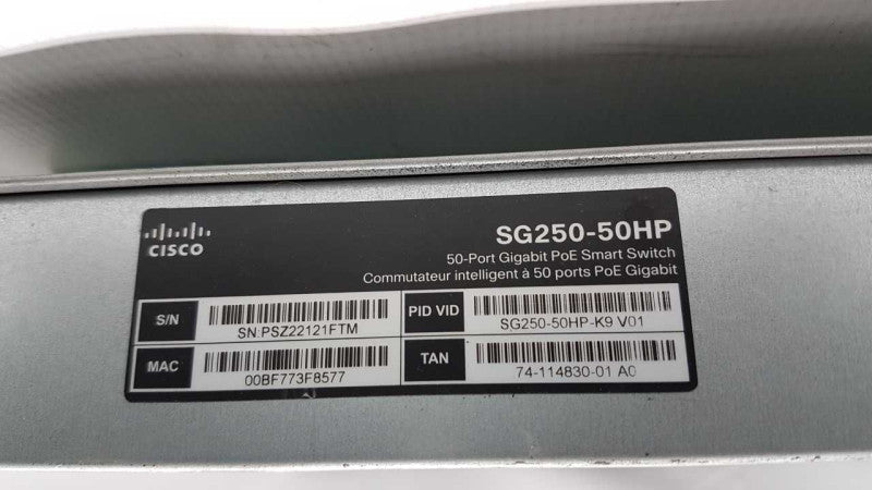 Cisco SG250-50HP 50x port gigabit PoE Smart switch / fact. reset #