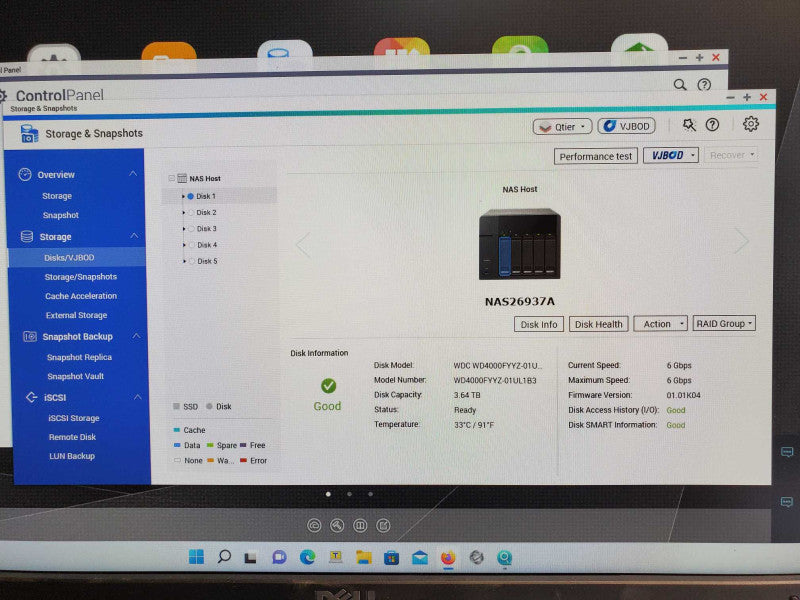 QNAP TS-563 5 Bay Server/NAS with 1x 4TB HDDs, Factory reset _