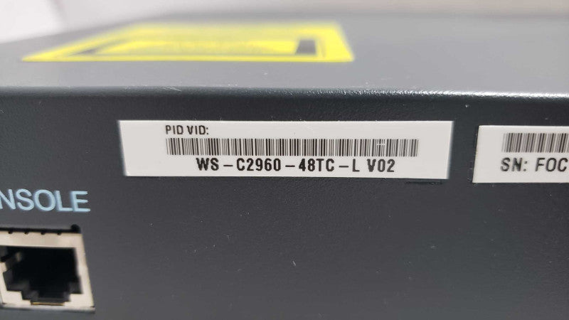 Cisco Catalyst 2960 Series 48 Port Gigabit Ethernet Switch WS-C2960-48TC-L (CI [