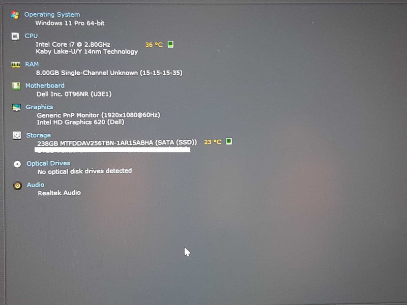 DELL Latitude 5840 14\\" i7-7600U @ 2.80GHz 8GB RAM 256GB SSD +