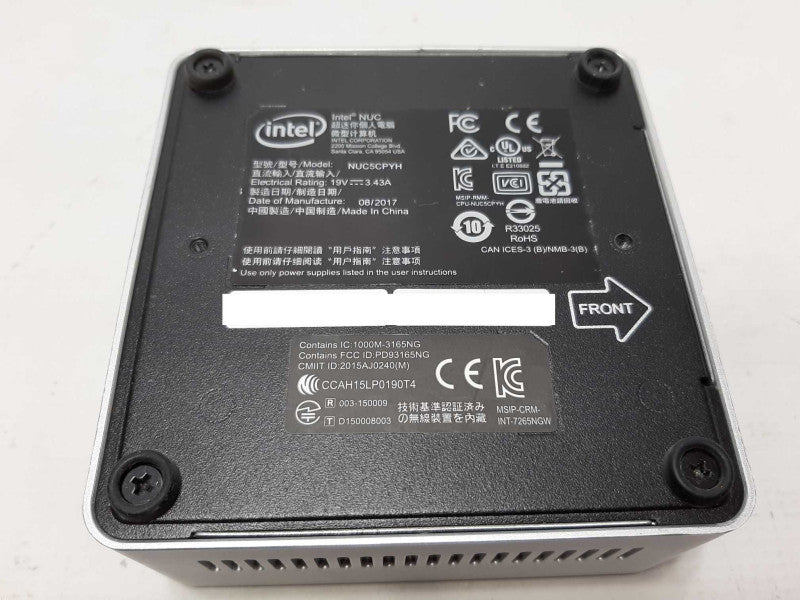 Intel NUC NUC5CPYH Celeron N3060 @ 1.60GHz 8GB RAM - No HDD +