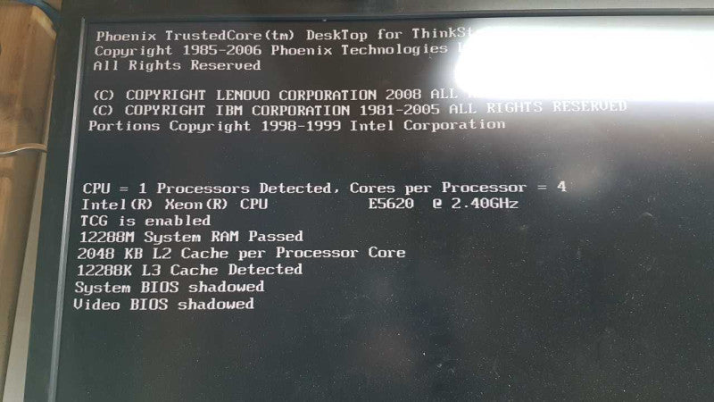 Lenovo D20 Xeon E5620 @ 2.40ghz / 12gb ram / quadro FX 380 gpu #
