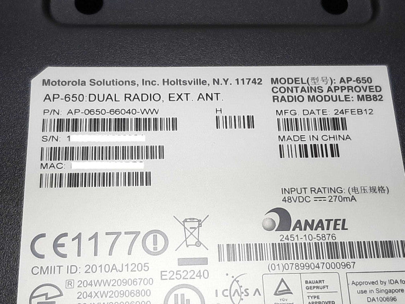 Motorola AP-650 Series Thin Access Point - Open Box +