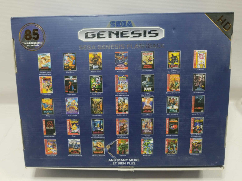 Sega Genesis Flashback  AtGames 85 built in games HDMI 2x wireless controllers ~