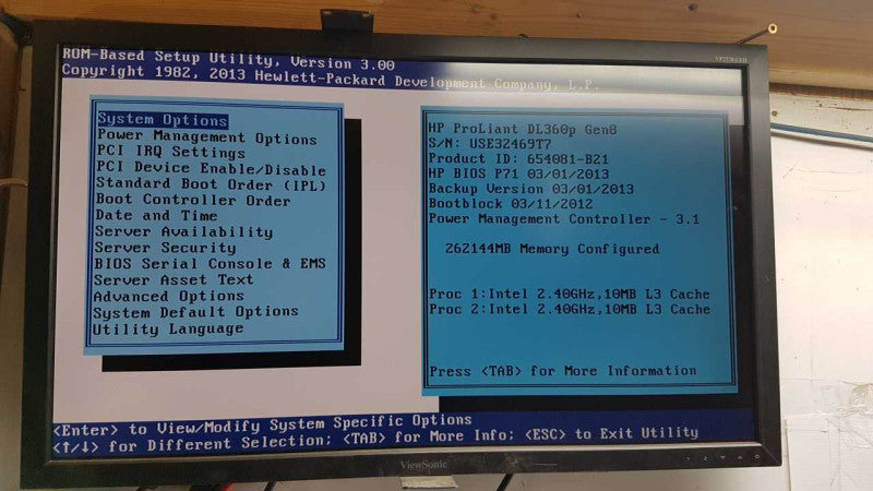HP Proliant DL360p Gen8 2x Xeon E5-2609 @ 2.40ghz / 256gb ram /P420i Ctrl #