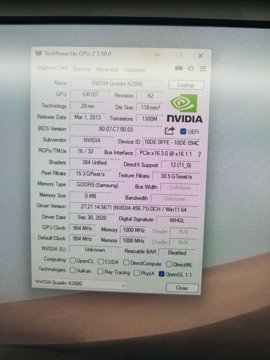 Nvidia Quadro K2000 2GB GDDR5 PCI Express 2.0 x16 Desktop Video Card ~