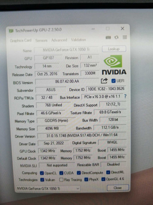 ASUS Cerberus GeForce GTX 1050 Ti OC Edition 4GB GDDR5 Graphics Card | GPU ~