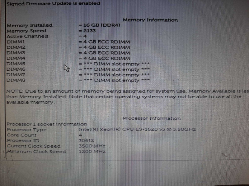 Dell Precision 5810 Xeon E5-1620V3 3.5GHz, K620, 16GB ECC RAM, DVD, no HDD +