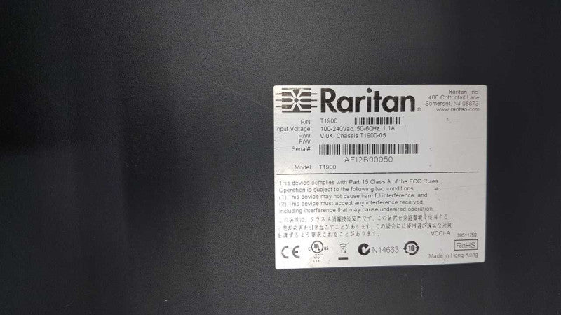 Raritan T1900 19-inch 1280x1024 LCD 1U Drawer Rack Console #