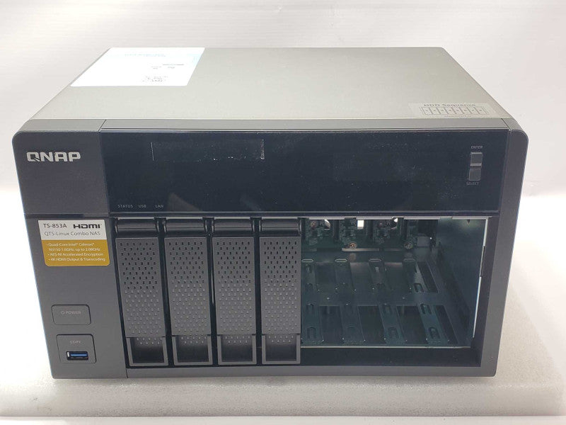 QNAP TS-853A 8-Bay NAS Quad Core CPU, 4GB RAM, 4x 4TB HDDs, Factory Defaulted _
