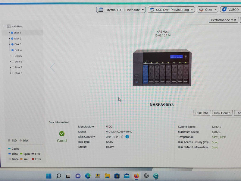 QNAP TS-853A 8-Bay NAS Quad Core CPU, 4GB RAM, 4x 4TB HDDs, Factory Defaulted _