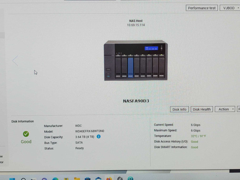 QNAP TS-853A 8-Bay NAS Quad Core CPU, 4GB RAM, 4x 4TB HDDs, Factory Defaulted _