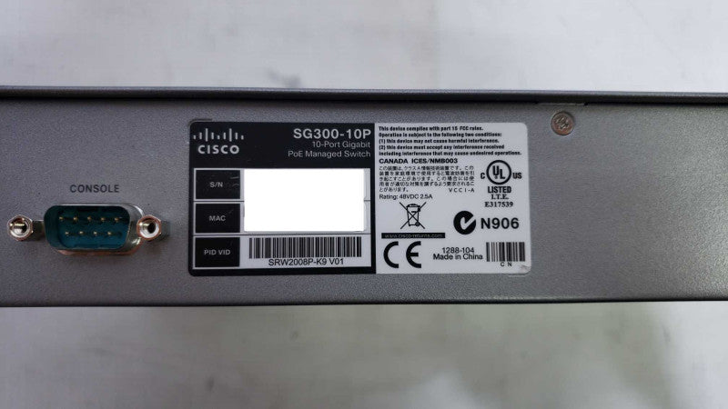Cisco Small Business SG300-10P 10-Port PoE Managed Gigabit Switch [