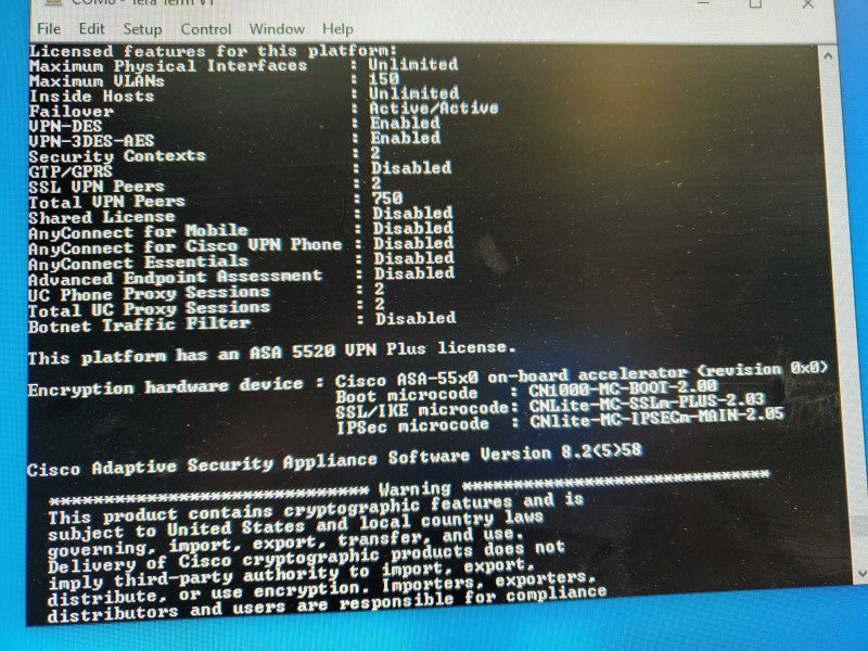 Cisco ASA5520 Adaptive Security Appliance Firewall VPN Plus License w/ SSM-10 )