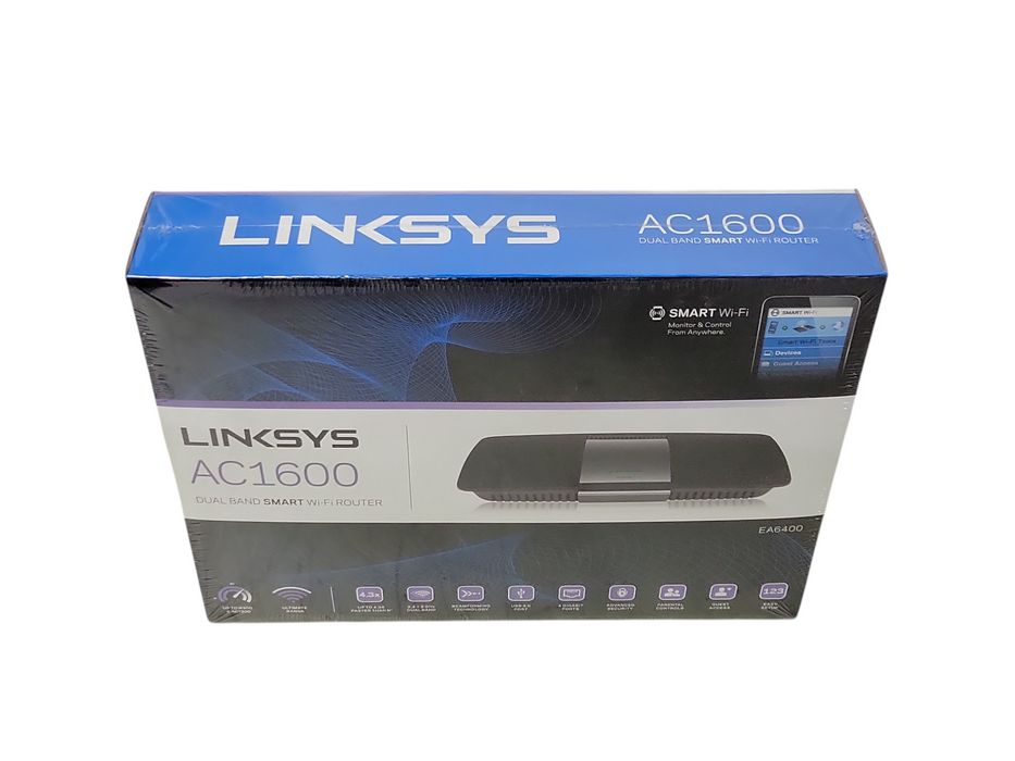 New Linksys AC1600 Dual Band Smart Wi-Fi Router EA6400 Q_