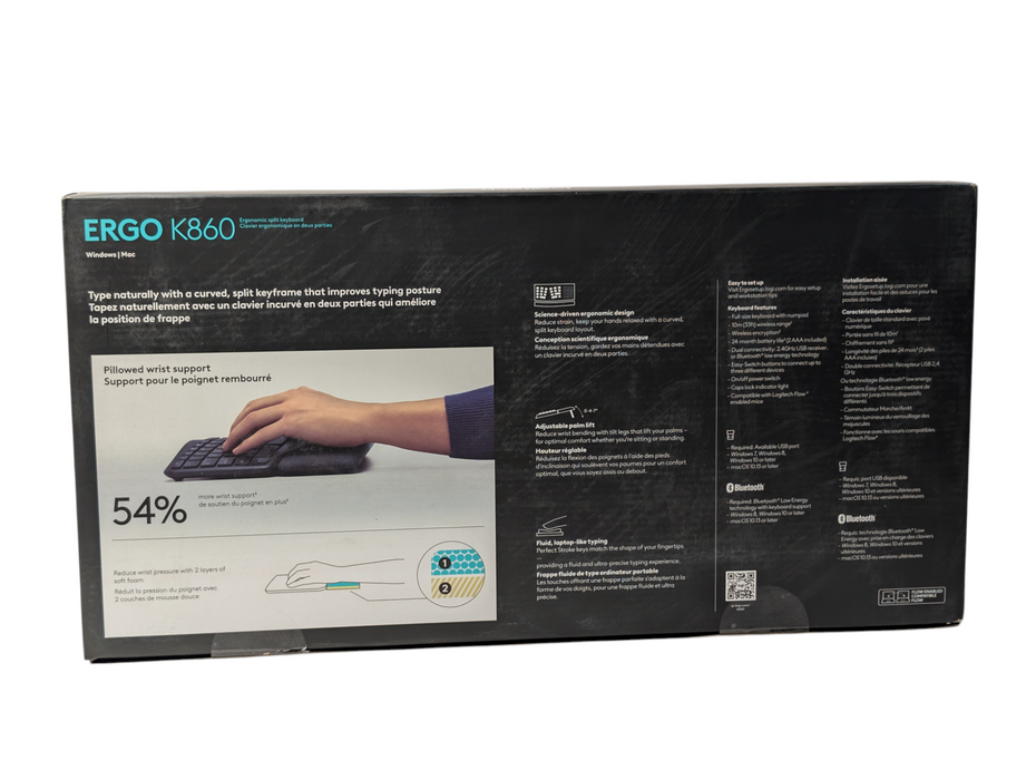 Logitech ERGO K860 Ergonomic Split Design Wireless Keyboard  -