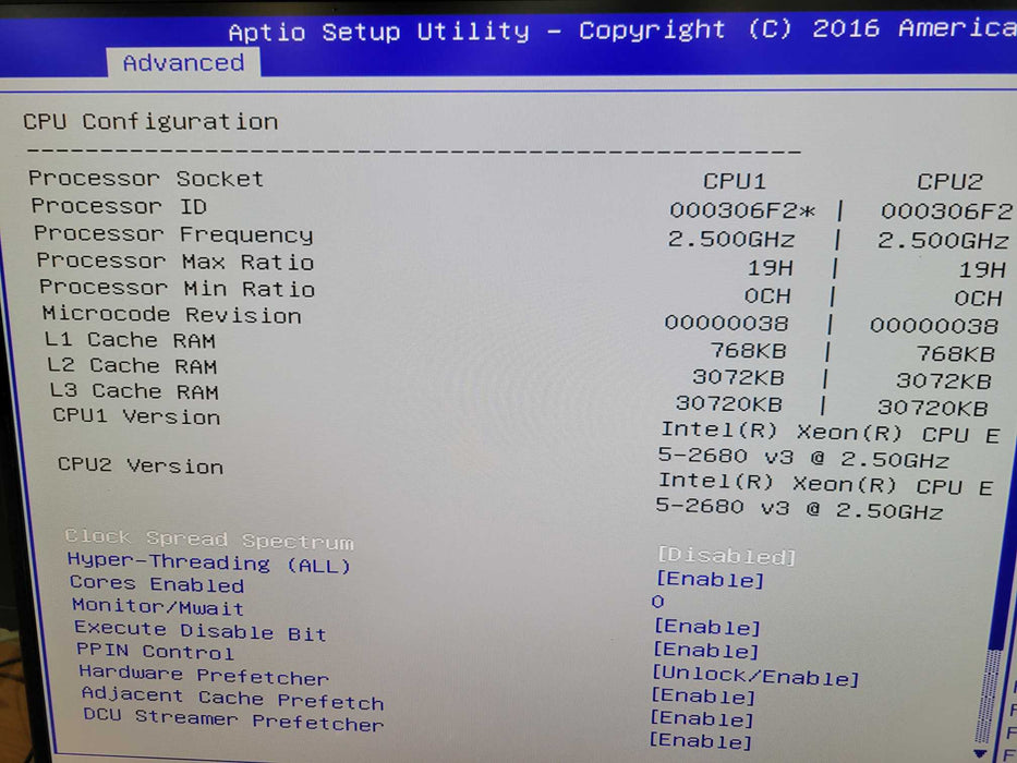 Supermicro X10DRU-i+ (119U-7) - 2x Xeon E5-2680 v3 32GB DDR4 2x750W PSU Q