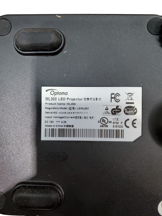 Optoma ML300 LED Projector w/ Power Adapter