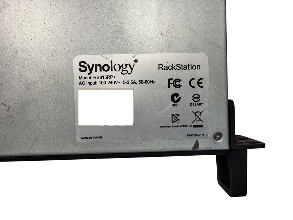 Synology RackStation RS815RP+ 4-BAY NAS Server (No HDD) With 2x PSU $